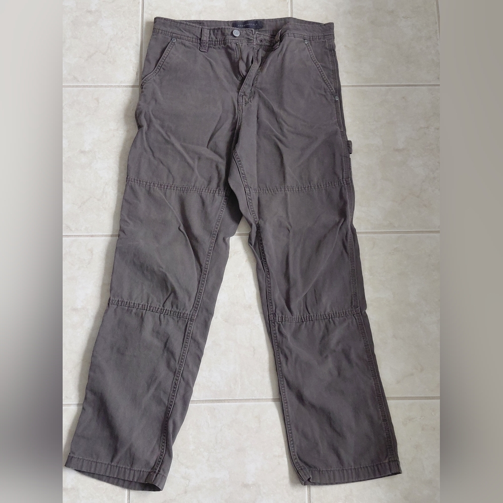 Mens Gray Baggy Cargo Pants